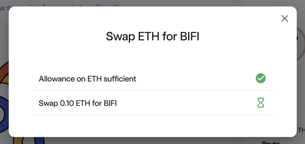 SWAP ETH For BIFI