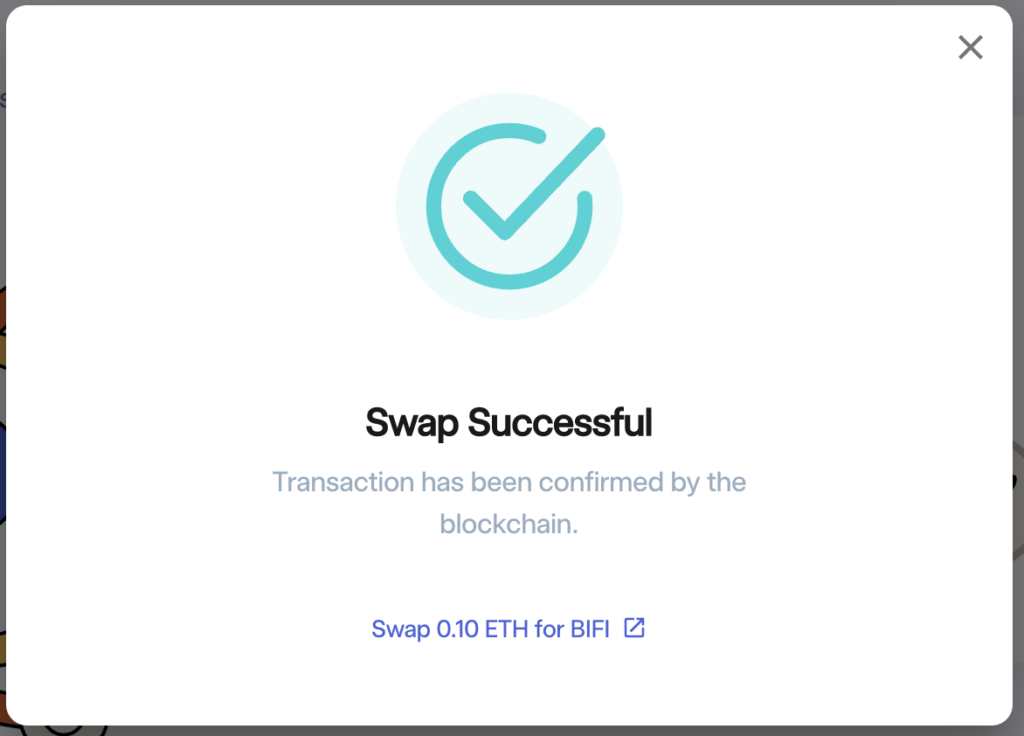 Swap Success